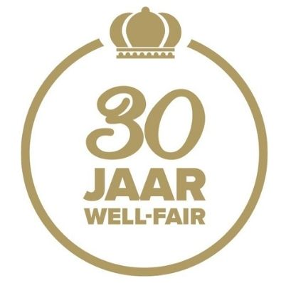 Het jubileumlogo van Well-Fair 30 jaar
